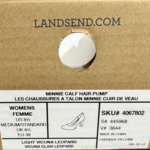 Lands End Leopard Minnie Calf Hair Pumps / SZ: 8.5 / NWT - Picture 9 of 10